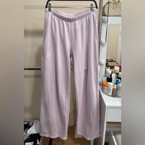 Wild Fable Light Pink Lounge Pants Size L Soft Wide Leg Sweatpants